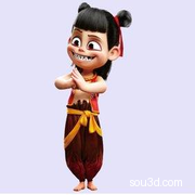 Q版抱拳哪吒 手办模型 3D打印 卡通人物模型 魔童闹海