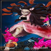 灶门祢豆子Nezuko《鬼灭之刃》动漫雕塑雕刻手办3D打印模型