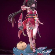 花火《崩坏：星穹铁道》游戏角色雕刻手办3D打印模型