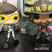 带守望先锋标志的Funko POP展示架