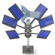 太阳能树与风车