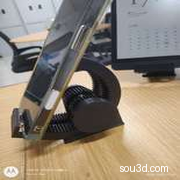 可调齿轮手机支架，5个独立零件拼装。