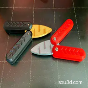 胡萝卜巴厘松蝴蝶刀-精选游戏刀具-3D打印模型
