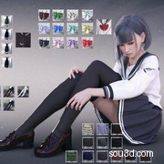 dForce JK Suit for Genesis 8 Female(s) 适用于G8F的动力学日本女生JK制服