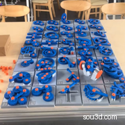 齿轮墙齿轮组3D打印齿轮机械原理基础齿轮模型