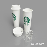 奶茶杯子模型样机