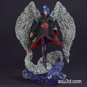 火影忍者“天使”雨隐之村小南 Konan手办GK模型白模3D打印豆豆001-精美手办