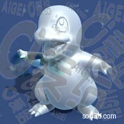 小火龙动漫卡通角色雕塑C4D模型 Charmander