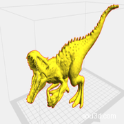 咆哮的恐龙 3D模型