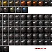 C4D的Vray材质包151种金属纹理MetalTexture