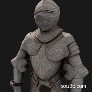 Kings Armour 雕像卡通动物盔甲树干房屋模型