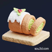 蛋糕甜品虎皮卷面包美食甜点