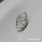 有机戒指-时髦有趣的3D打印模型