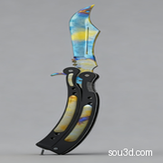 CSgo蝴蝶刀-淬火手办