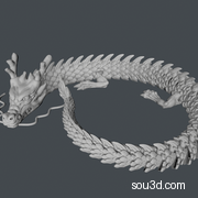 高精度3D打印模型—可活动中国龙