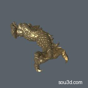 动物爪子龙爪兽爪雕像雕刻三维taobaodianpu_CFSC1