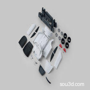 创意3D打印测试可动模型 15.Fab365 特斯拉model 3