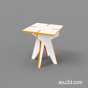 Cross-Lock Plywood Stool Design ｜ CNC Ready ｜ DXF Files Available 1