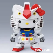 HelloKitty高达版，机械凯蒂猫-卡通可爱动漫手办玩具摆件