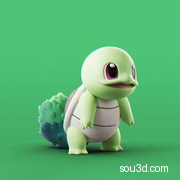 绿化杰尼龟 3D神奇宝贝模型