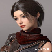 性感风情情趣3d美女模型打印有白模有贴图 Lun and Lun Hair for Genesis