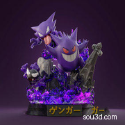 耿鬼 宝可梦3D打印高精度手办模型Gengar Evolution Statue