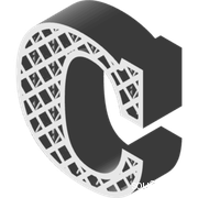 晶格多孔字母“Cc"