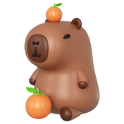 C4D卡皮巴拉OBJ水豚FBX卡通IP动物角色3D模型