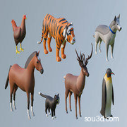 卡通动物3d模型