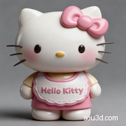 Hello Kitty凯蒂猫与口水巾kitty