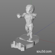 钢铁侠手机支架 3D打印模型