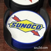 Sunoco加油站标志杯垫