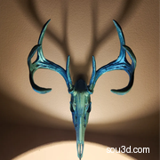 "Rib Bone" Deer Skull