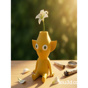 黄色皮克敏花瓶