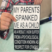 Spanked标志牌