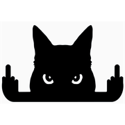 猫竖中指 - Cricut版本 (SVG文件)