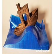 波浪底座 - 适配3DBenchy测试船